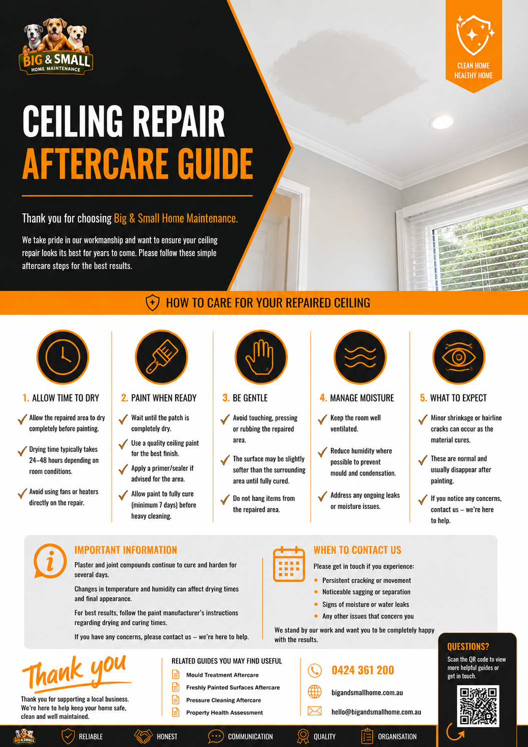 GUIDES - Ceiling repair
